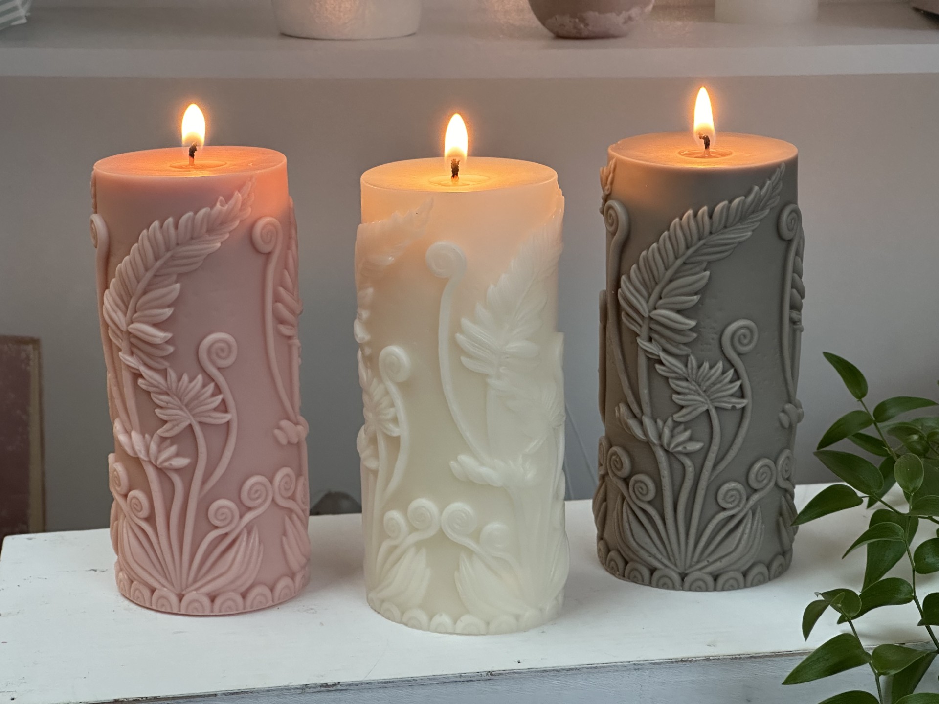 Handmade Beeswax and Soy Pillar Candles