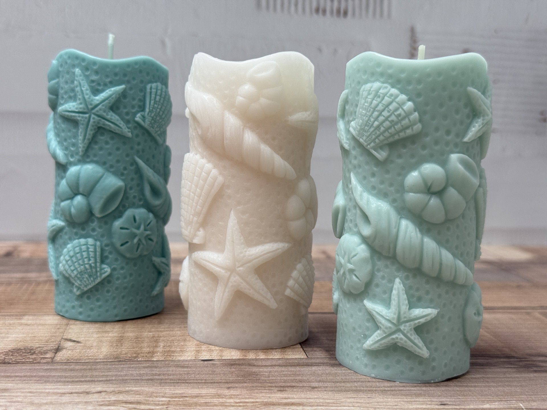 Candles Coastal Decor, Soy Pillar Candles
